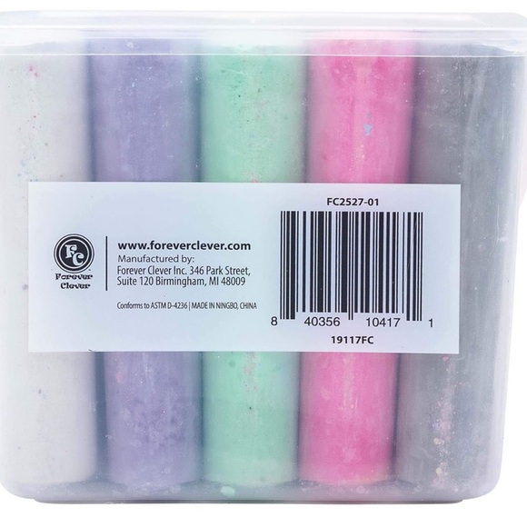 Unicorn Jumbo Sidewalk Chalk Tub 20 Pieces Magic Unicorn Multicolor - Picture 5 of 12